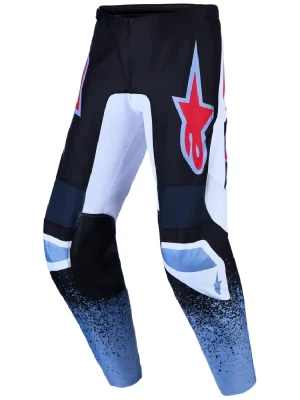 Spodnie cross Alpinestars MX Fluid Drag czarno-biało-niebieskie
