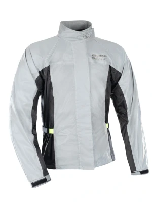 Kurtka przeciwdeszczowa motocyklowa Oxford Rainseal Bright Over szaro-czarna