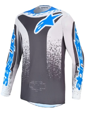 Bluza cross Alpinestars MX Fluid Drag szaro-niebieska