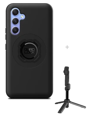Zestaw: etui MAG na telefon Samsung Galaxy A55 (magnetyczne) + statyw/ selfie stick Quad Lock