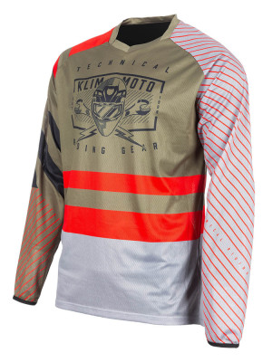 Bluza enduro Klim Petrol zielono-czerwona