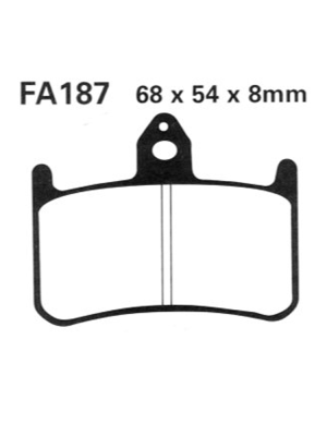 Klocki hamulcowe EBC FA187 68 x 54 x 8mm NA PRZÓD
