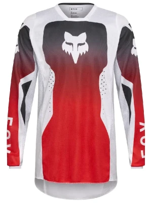 Bluza enduro Fox 180 Shield biało-czerwona