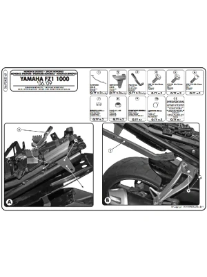 Stelaż pod kufer centralny Monolock Kappa Yamaha FZ1 1000 (06-15) [bez płyty montażowej]