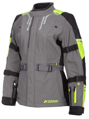 Kurtka motocyklowa tekstylna damska Klim Altitude szaro-fluo żółta