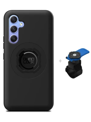 Zestaw: etui MAG na telefon Samsung Galaxy A55 (magnetyczne) + uchwyt Quad Lock montowany za pomocą paska z szybkozłączką