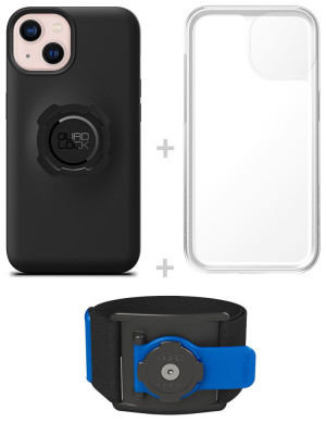Zestaw do biegania: etui na telefon iPhone 13 + wodoodporny pokrowiec + opaska sportowa Quad Lock