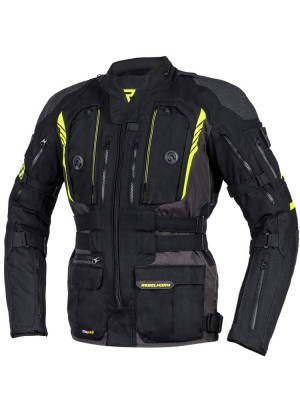 Kurtka motocyklowa tekstylna Rebelhorn Patrol czarno-fluo żółta