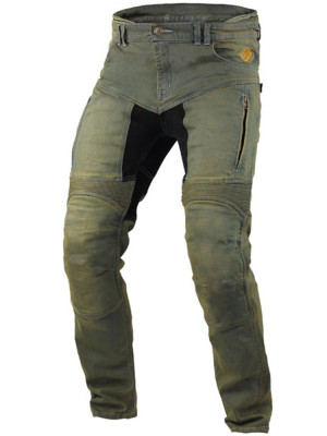 Jeansy motocyklowe Trilobite Parado Slim Fit zielone