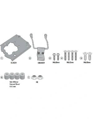 Stelaż pod kufer centralny Monokey, Monolock Kappa Royal Enfield Himalayan (21-23) [bez płyty montażowej]