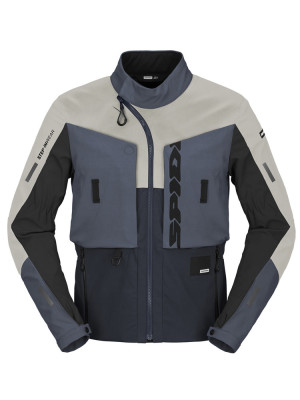 Kurtka motocyklowa tekstylna Spidi Frontier Tex czarno-szaro-niebieska