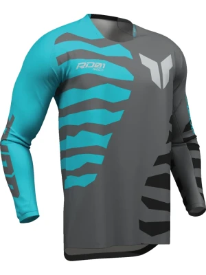 Bluza enduro Thor Launchmode Shredder szaro-niebieska