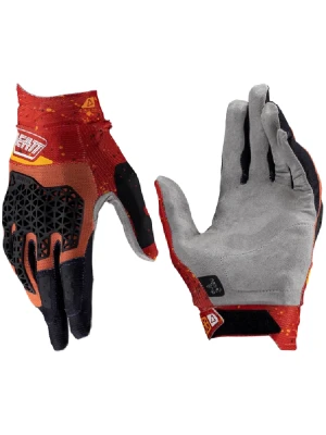 Rękawice cross Leatt Moto 4.5 Lite Burn czarno-czerwono-pomarańczowe