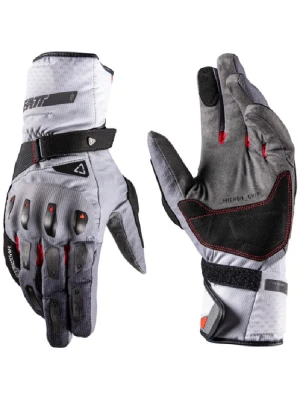 Rękawice motocyklowe Leatt ADV Subzero 5.5 Iron czarno-biało-szare