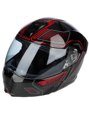 Kask szczękowy Klim GT1 Expedition Encrypted czarno-czerwony