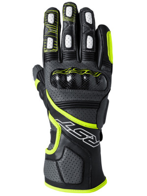 Rękawice motocyklowe skórzane RST Fulcrum czarno-żółte-fluo