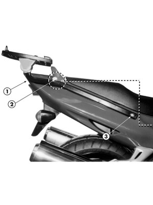 Stelaż pod kufer centralny Monokey, Monolock Kappa Honda CBR 1100 XX (97-09) [bez płyty montażowej]