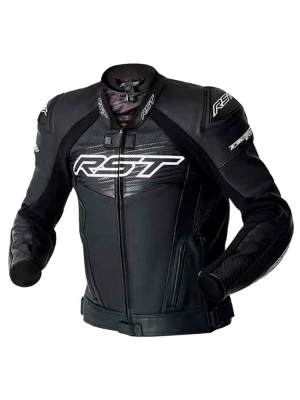 Kurtka motocyklowa skórzana RST Trac Evo D3O czarno-biała