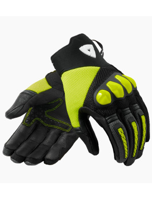Rękawice motocyklowe tekstylno-skórzane REV’IT! Speedart Air czarno-fluo żółte