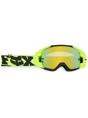 Gogle motocyklowe Fox Vue Core z żółtą szybką, czarne-fluo