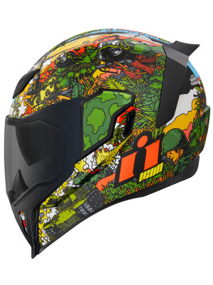 Kask integralny Icon Airflite GP23™ zielono-pomarańczowy