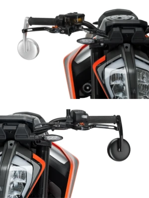 Zestaw: lusterka motocyklowe PUIG Grand Tracker symetryczne + adaptery Honda CMX 500 REBEL/SE (25)/Yamaha (wybrane modele)