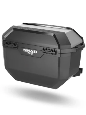 Zestaw 2 kufrów bocznych Shad TR27 czarne, aluminiowa pokrywa [pojemność 2 x 27L]