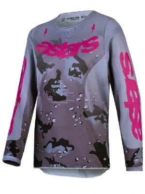 Bluza cross dziecięca Alpinestars MX Fluid Lone szaro-fioletowa