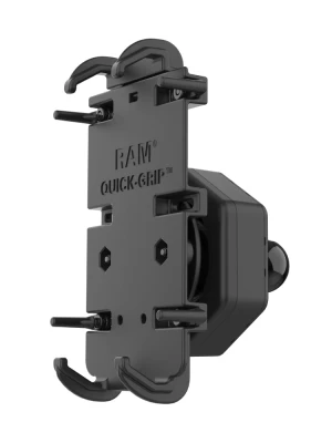 Uchwyt na telefon RAM Quick-Grip XL z adapterem tłumiącym wibracje i głowicą kulową [rozmiar B]