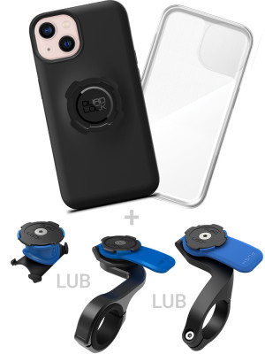 Zestaw rowerowy: etui na telefon iPhone 13 + wodoodporny pokrowiec + mocowanie Quad Lock