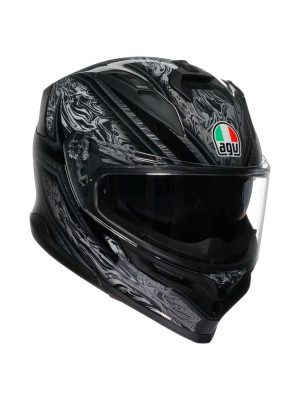Kask integralny AGV K7 Damascus czarno-srebrny
