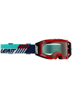 Gogle motocyklowe Leatt Velocity 5.5 Royal z przezroczystą szybą czarno-czerwono-niebieskie