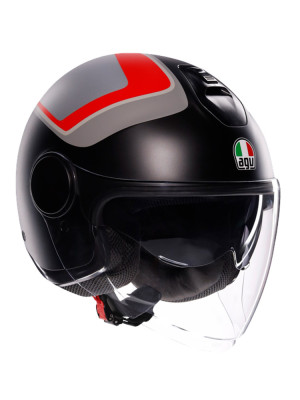 Kask otwarty AGV Eteres Scaglieri szaro-czerwony matowy