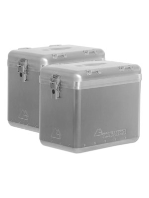 Zestaw kufrów bocznych Touratech ZEGA Mundo aluminiowych, srebrnych [pojemność: 2 x 45 l]