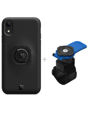 Zestaw: etui na telefon iPhone XR + uchwyt Quad Lock montowany za pomocą paska z szybkozłączką