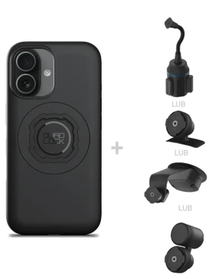 Zestaw do samochodu: etui MAG na telefon iPhone 17 (magnetyczne) oraz mocowanie Quad Lock