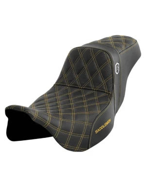 Kanapa motocyklowa dla kierowcy i pasażera Saddlemen SDC Performance Pro Series Gripper Harley Davidson (wybrane modele) (08-24) czarno-złota
