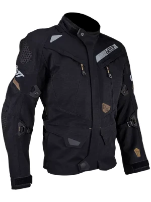 Kurtka motocyklowa tekstylna Leatt DriTour 7.5 Stealth czarno-szara