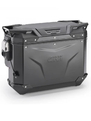 Kufer boczny GIVI Trekker Outback Evo Smart 33 aluminiowy, czarny [wyprofilowany, na prawą stronę; poj.: 33 l; bez wkładki SLR]