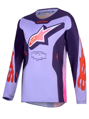 Bluza cross dziecięca Alpinestars MX Fluid Hunt fioletowo-różowa