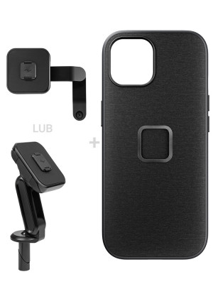Zestaw na motocykl: etui Peak Design Mobile Everyday do modelu iPhone 15 + mocowanie motocyklowe