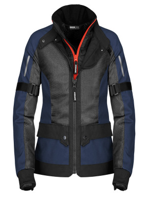 Kurtka motocyklowa damska tekstylna Spidi Net H2Out czarno-niebieska