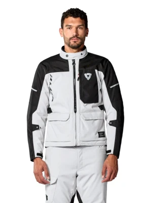 Kurtka motocyklowa tekstylna REV’IT! Convergent H2O szaro-czarna