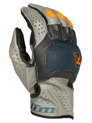 Rękawice motocyklowe Klim Badlands Aero Pro Short szaro-pomarańczowe