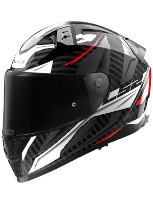 Kask integralny LS2 FF811 Vector II Carbon Savage biało-czerwono-szary