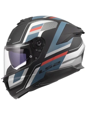 Kask integralny LS2 FF808 Stream II Vintage czarno-niebiesko-czerwony