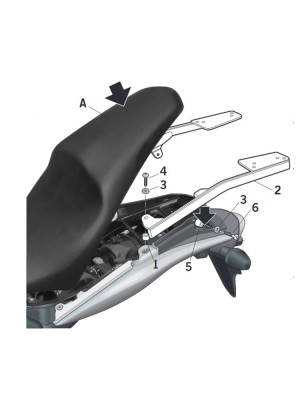 Stelaż pod kufer centralny Shad Honda CB 600 F Hornet (07-10)