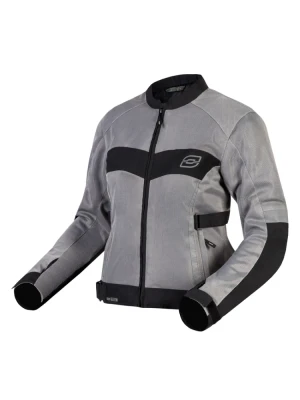 Kurtka motocyklowa damska tekstylna Ozone Dart szaro-czarna