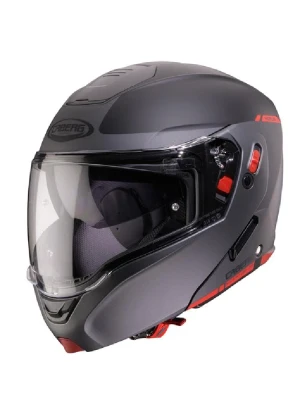 Kask szczękowy Caberg Horus X Ray szaro-czarno-czerwony matowy
