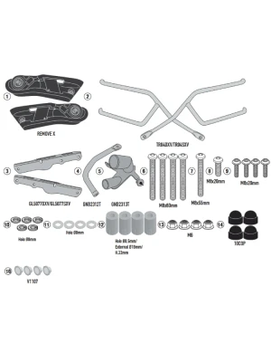 Stelaż pod sakwy motocyklowe Kappa Remove-X Honda CB 500 X (19-23)